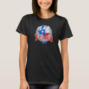 Plano Texas in Red, White, & Blue Bonnet Flower Pr T-Shirt