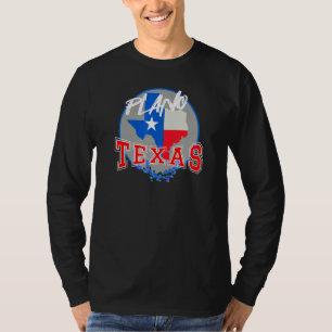 Plano Texas in Red White & Blue Bonnet Flower T-Shirt