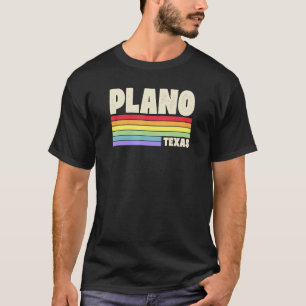 Plano Texas Pride Rainbow Flag Gay Pride Merch Que T-Shirt
