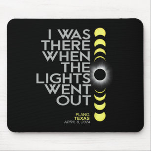 Plano Texas Total Solar Eclipse 2024 Mouse Pad