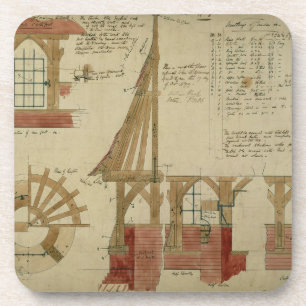 Plans for the Red House, Bexley Heath (pen and ink Coaster