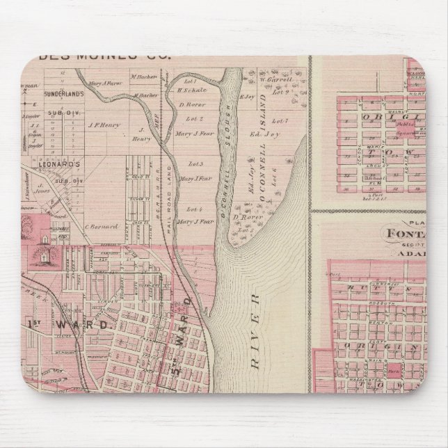Plans of Burlington, Greenfield Mouse Pad (Front)