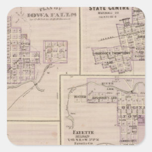 Plans of Cedar Falls Square Sticker