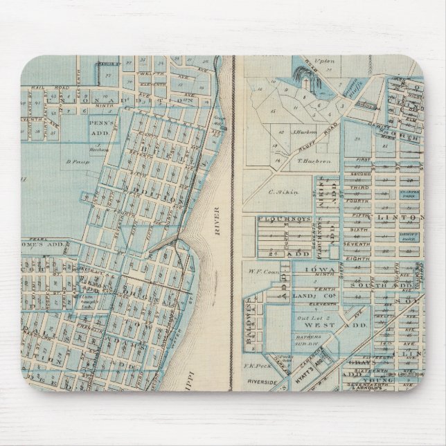 Plans of Lyons and Clinton, Clinton County Mouse Pad (Front)