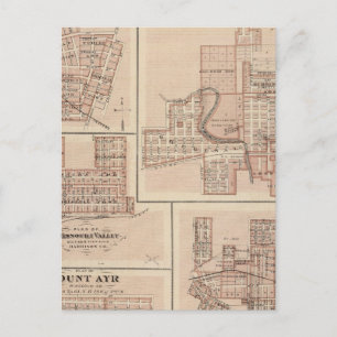 Plans of Monticello, Manchester, Missouri Valley Postcard