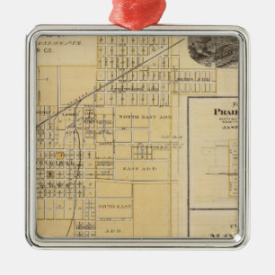 Plans of Newton, Prairie City Metal Ornament
