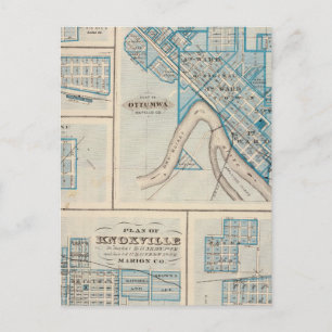Plans of Ottumwa, Russell, Scranton Postcard