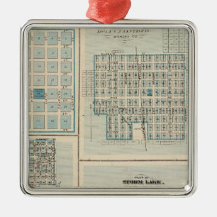 Plans of Sioux Rapids, Onawa, Storm Lake, Newell Metal Tree Decoration