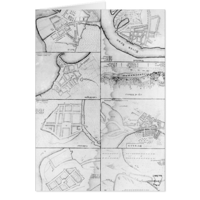 Plans of the principle Towers, Forts (Front)