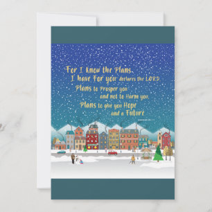 Plans to give you hope and a Future. Jeremiah 29-1 Holiday Card