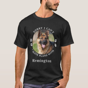 Plans With My Dog Cute Personalised Pet Photo T-Shirt