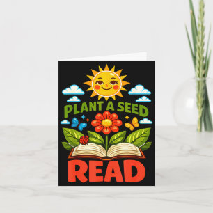 Plant a seed read reader book library funny mum card