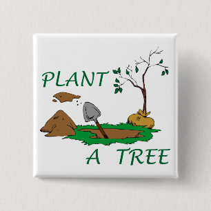 Plant a Tree 15 Cm Square Badge