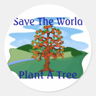 Plant A Tree Classic Round Sticker