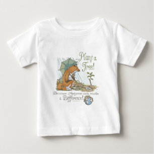 Plant a Tree Earth Day Fox Gear Baby T-Shirt