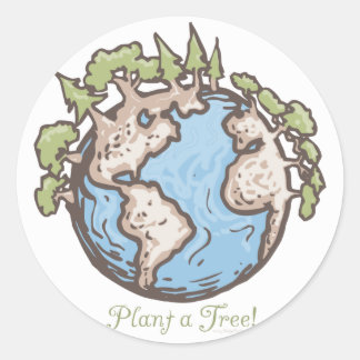 Plant a Tree Earth Day Gear Classic Round Sticker
