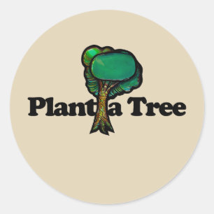Plant a Tree Nature Lovers Trees Classic Round Sticker