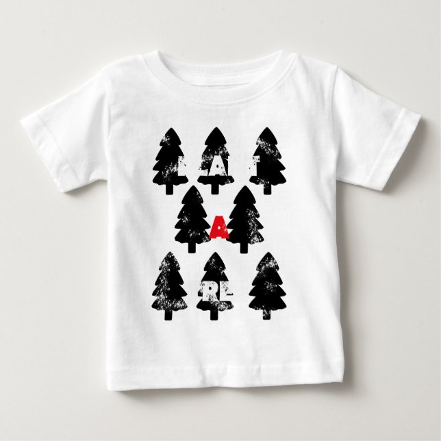 Plant A tree Pattern Baby T-Shirt (Front)