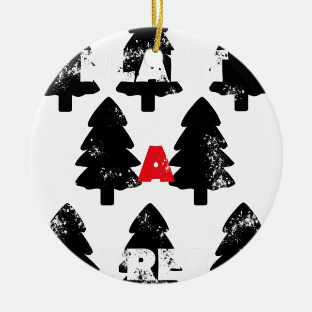 Plant A tree Pattern Ceramic Tree Decoration (Front)