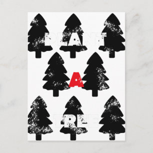 Plant A tree Pattern Postcard