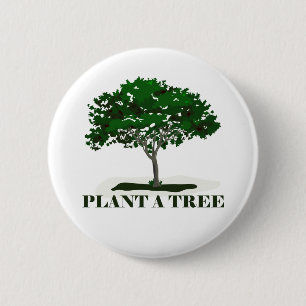 Plant a Tree Pin Back Button