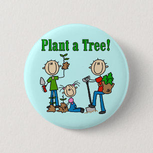 Plant a Tree T-shirts and Gifts 6 Cm Round Badge