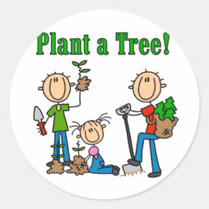Plant a Tree T-shirts and Gifts Classic Round Sticker