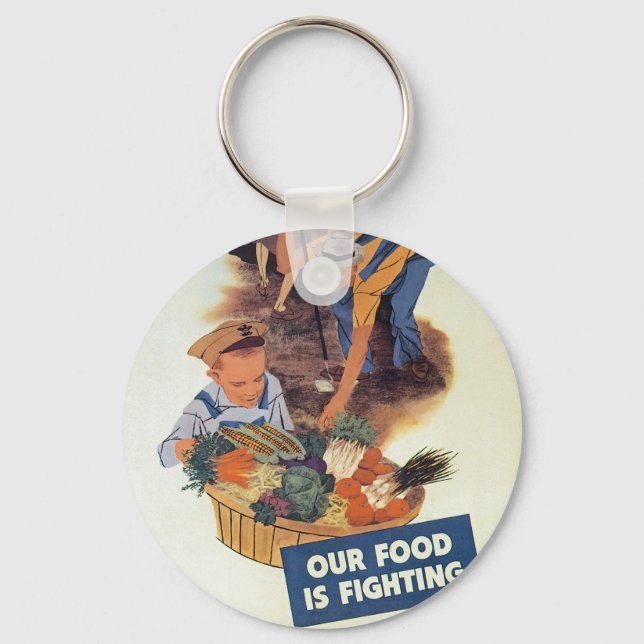 Plant a Victory Garden Key Ring (Front)