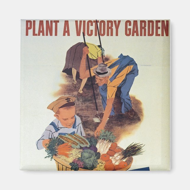 Plant a Victory Garden Magnet (Front)