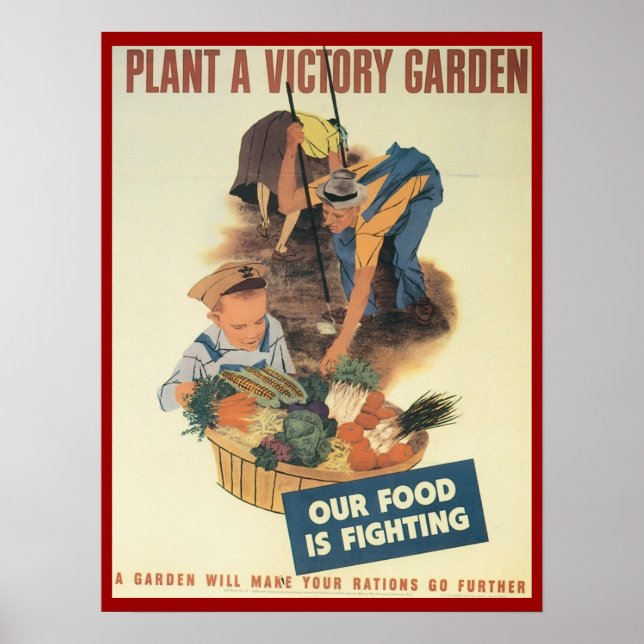 Plant A Victory Garden WPA Poster (Front)