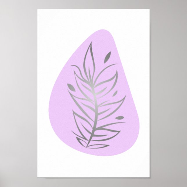 Plant Abstract Line Art Poster (Front)