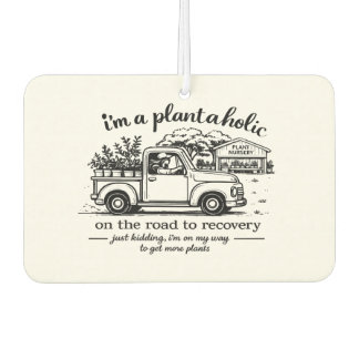 Plant-aholic Car Air Freshener | Happy Roots