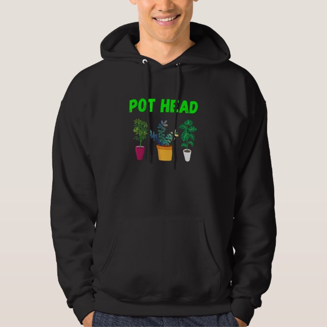 Plant And Gardener Pot Head Succulent Hoodie (Front)