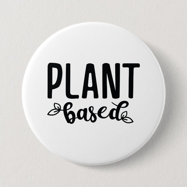 Plant Based 7.5 Cm Round Badge (Front)
