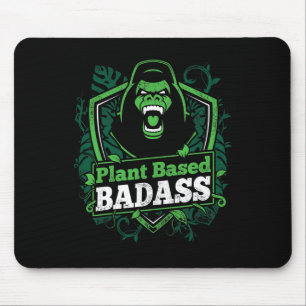Plant Based Bad Fitness Gorilla Bodybuilding Beast Mouse Pad