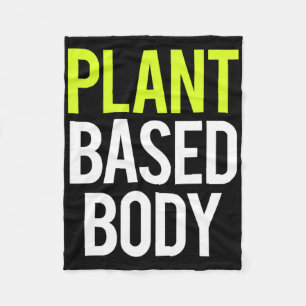 Plant Based Body Vegan Gym Bodybuilding Workout Fi Fleece Blanket