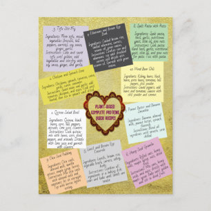 Plant-Based Complete Protein Recipes Postcard