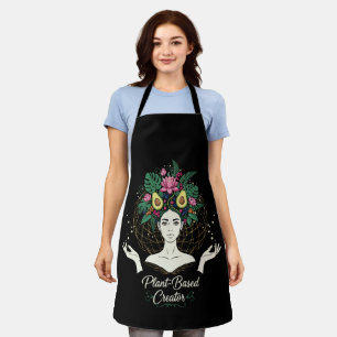 Plant-Based Creator Vegan Goddess Botanical Avocad Apron