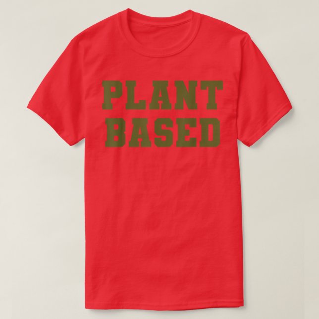 Plant Based Diet Dino Vegan Vegetarian Nature Herb T-Shirt (Design Front)