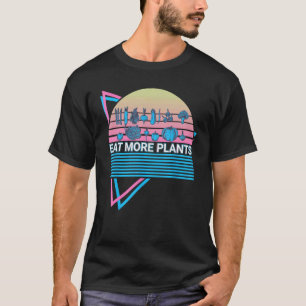 Plant Based Diet Vegan Veganism Retro Eat More Pla T-Shirt
