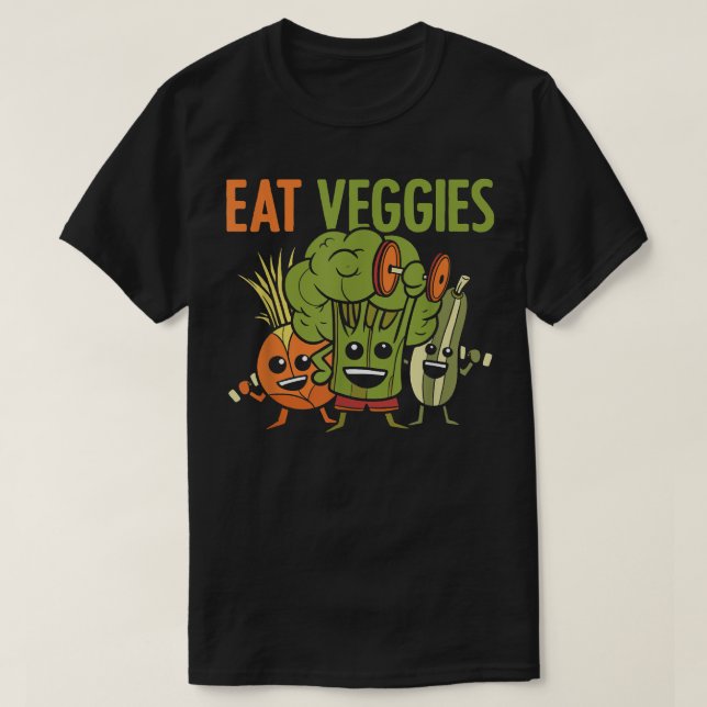 Plant Based Diet Veggie Lovers Vegans Fitness Vega T-Shirt (Design Front)