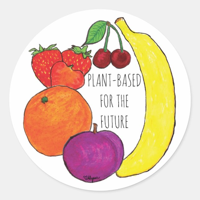 Plant-Based for the Future sticker sheet (Front)
