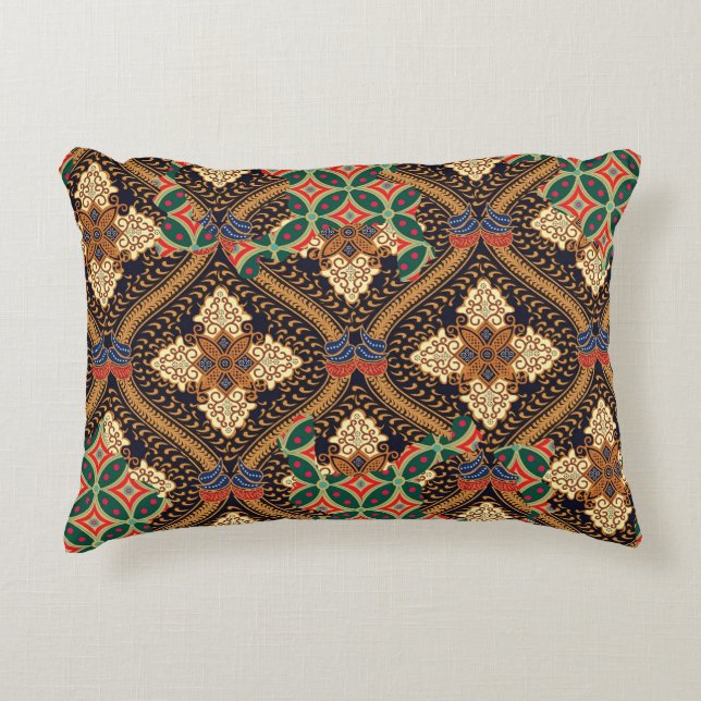 Plant-Based Indonesian Batik: Distinctive Patterns Decorative Cushion (Front)