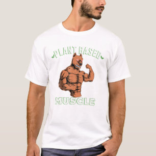 Plant Based Muscles American Pitbull Dog Powerlift T-Shirt