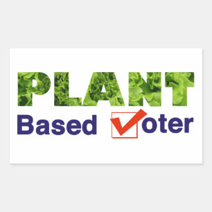 Plant Based Voter Rectangular Sticker