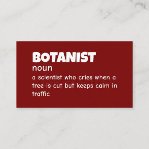 Plant Biologist Definition Design Business Card