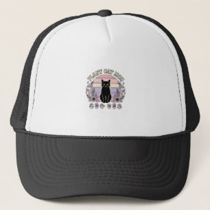 Plant Cat Mum Cat Plants Cottagecore Vintage Vecto Trucker Hat
