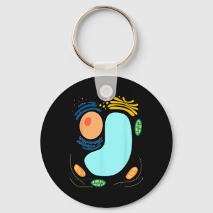 Plant Cell Simple Funny Quick Lazy Halloween Party Key Ring