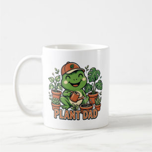 Plant Dad Frog Watering Houseplants Funny Plant Coffee Mug