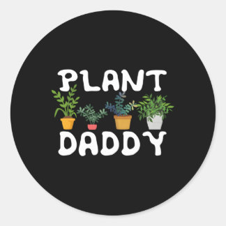 Plant Daddy Landscag Gardening Gardeners Classic Round Sticker
